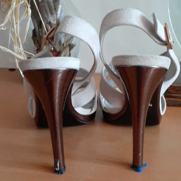 Prada Stunning Suede Strappy Heel Sandals 39 - Picture 5 of 8